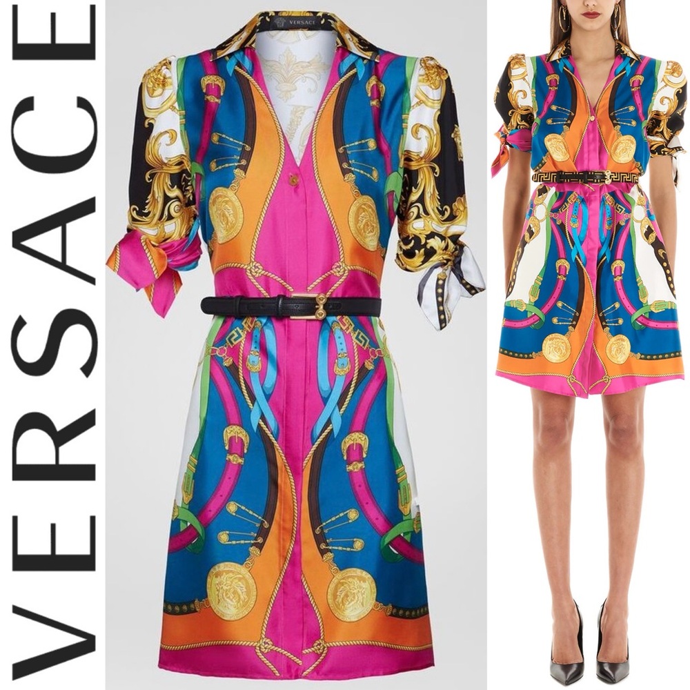 Versace Barocco Rodeo Print Dress